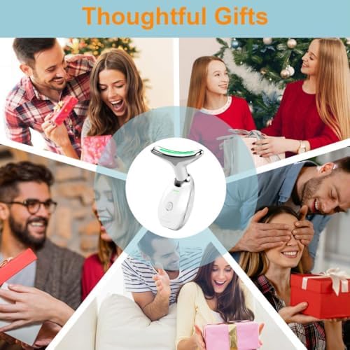 Facial Beauty Device, Face Massager Tool for Skin Care, Based on Triple Action LED, Thermal, and Vibration Technologies, Red and Blue LED Light, 7 Color Led Face and Neck Massager for Home Use - Image 6