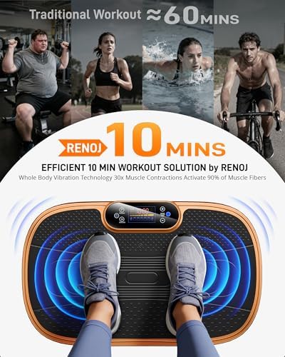 Renoj 3D Vibration Plate Exercise Machine, 200W Motor, 455lbs Capacity - Image 3