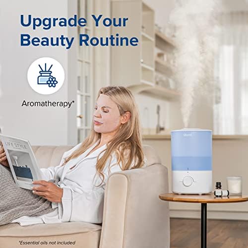 Levoit Humidifiers for Bedroom, 3L Cool Mist Top Fill for Large Room, Blue - Image 4