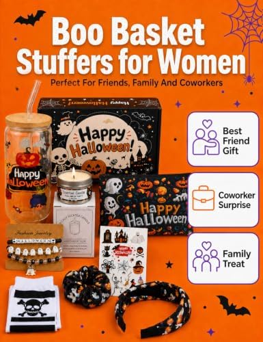 11 Pcs Halloween Boo Basket Stuffer for Women, Build a Boo Basket Kit - Image 4