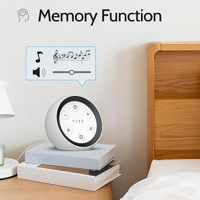 White Noise Machine Sound Machine for Sleeping Pink Brown Noise Machine with 32 Soothing Sounds Sleep Machine for Baby Kid Adults 36 Vol Levels 4 Timer Sound Healing Machine - Image 5
