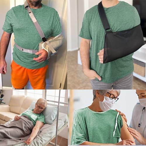 Women Shoulder Surgery Shirts for Women Tear Away Post Surgery Shirt for Men Full Snap Access Recovery Clothing - Image 5