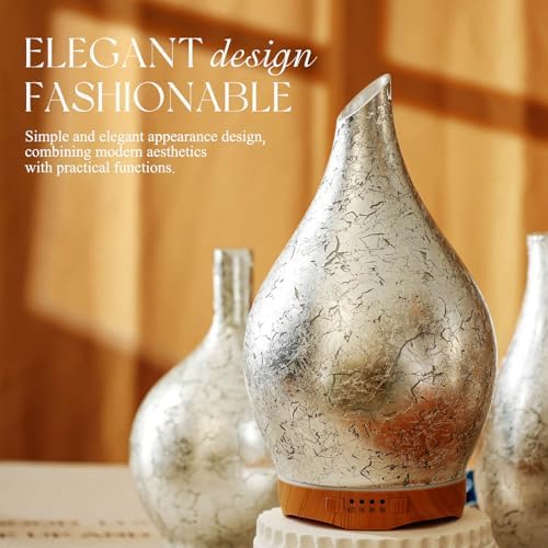 Porseme Essential Oil Diffuser 280ml Handmade Glass Diffuser 7H Runtime - Image 4