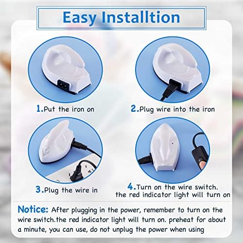 Honoson Mini Craft Iron with Charging Base Tiny,White - Image 3