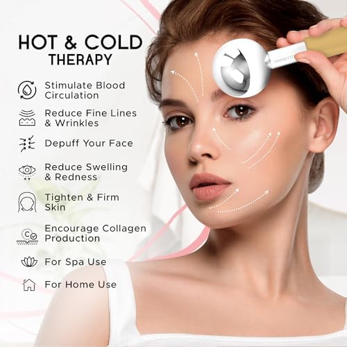 Ice Globes for Facials | Unbreakable Steel Cooling Roller | Cryo Sticks for Face | Massager for Face Neck & Eyes | Skin Care for Dark Circles, Puffiness, Wrinkles, Collagen Production (Gold) - Image 4