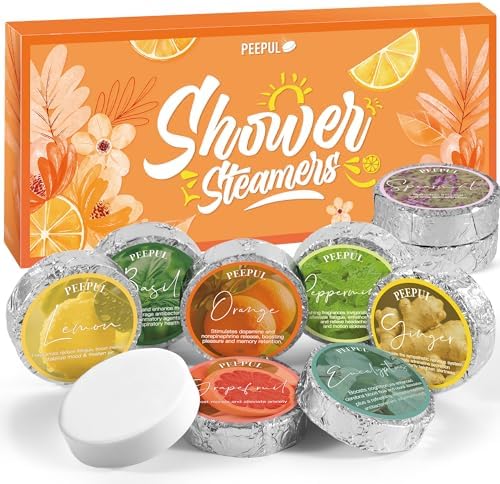 Shower Steamers Aromatherapy Birthday Gifts for Women - 10 Pack,Gifts for Wife Mothers Daughter Sister Stress Relief & Deep Relaxation Self Care Home Spa Essential by PEEPUL