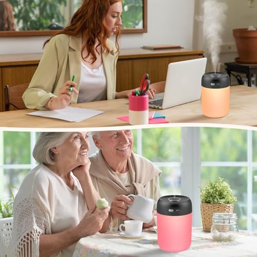 Plant Humidifier Indoor, 650ml Humidifier for Plants, Black - Image 5