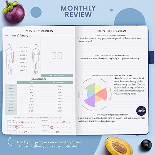 Clever Fox Wellness Planner & Food Journal for Weight Loss, A5 Mystic Blue - Image 6