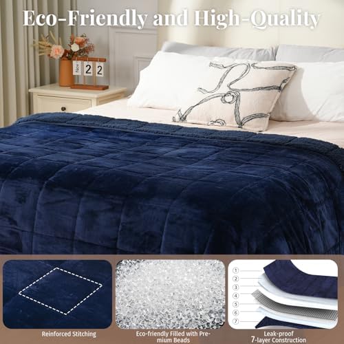 Topblan Sherpa Fleece Weighted Blanket 15lbs, 48 x 72 Twin Size for Adults - Image 5