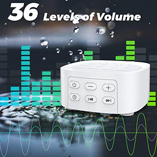 Sleepbox Sleep White Noise Sound Machines with 25 Soothing Sounds 36 Volume Levels 5 Timers Visible Sound Catalog Portable Size Memory Function for Home Office and Travel - Image 2