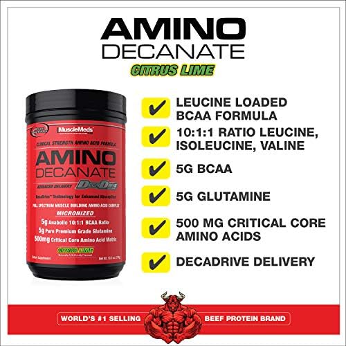 MuscleMeds Amino Decanate, Citrus Lime,13.5 oz (384g) - Image 4