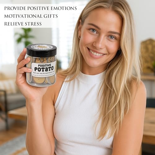 Emotional Supports Potato Jar, 60 Positive Potato Cards in Jar, Affirmation Gifts for Women, Coworker Leaving Gift, Farewell Gifts for Coworkers, Birthday Gifts for Girls, Teens, Friends - Image 5