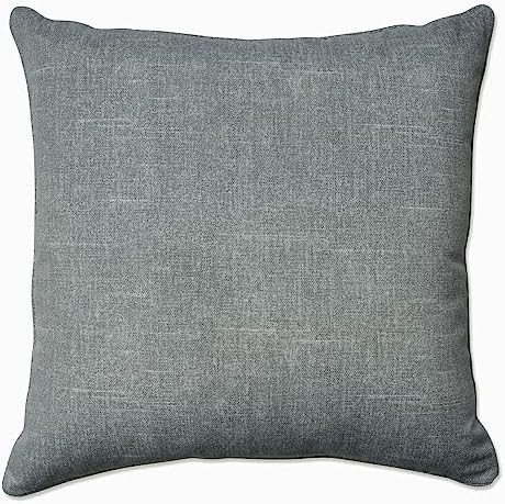 Pillow Perfect Tory Solid Indoor/Outdoor Floor Pillow Plush Fill, Weather and Fade Resistant, Floor - 25" x 25", Grey, by PillowPerfect