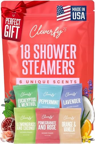 Cleverfy Shower Steamers Aromatherapy Gifts for Women and Men, 18 Tablets by Cleverfy
