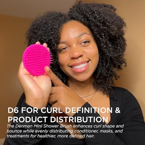 Denman Detangle Hair Brush for Curly Hair & Scalp Massager D6 - Hair Straightening Brush - Image 5