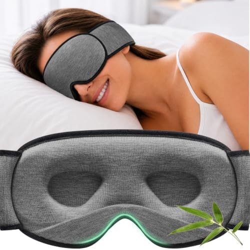 YFONG Sleep Mask for Side Sleeper Women Men, Soft Breathable Bamboo Viscose by YFONG