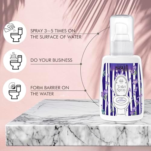 THE GOOD SOUL PROJECT Toilet Spray 2Oz, Lavender Scent, Bathroom Deodorizer, Travel Size Air Fresheners, 2 Pack - Image 2