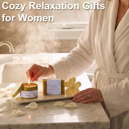 8PCS Birthday Gifts Box for Women Care Package Baskets for Women Hug in a Box Self Care Get Well Soon Gift Set for Mom Wife Girlfriend Sister Friends (White) - Image 5