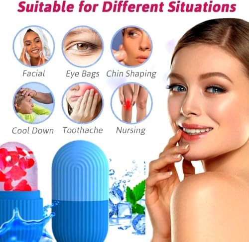ARSA Pack of 3 - Ice Roller for Face, Eyes, Body Massage. Natural Cold Therapy to Eliminate Puffiness, Dark Circles, Wrinkle. Promotes Blood Circulation for Glowing, Soft (Pink, Purple & Blue) - Image 2