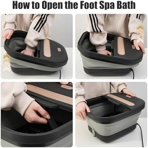 Collapsible Foot Spa Bath with Massager and Heat and Bubble Jets, Temperature Control, Remote Control, Pumice Stone, Pedicure Foot Spa for Relaxation Gift for Women Man - Image 7