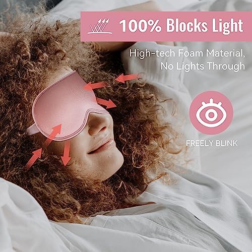 Sleep Mask for Lash Extensions, 3D Contoured Weighted Eye Cover - Image 6
