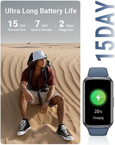 Amzhero Health Fitness Tracker with 24/7 Heart Rate, Blood Oxygen, Blood Pressure, Sleep Tracker, 5ATM Waterproof Activity Trackers with Step Tracker, Pedometer (S & L Bands Included) - Image 5
