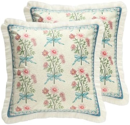 patdrea Designer Velvet Throw Pillow Cover,Set of 2,18"x18"-MontebourgA by patdrea