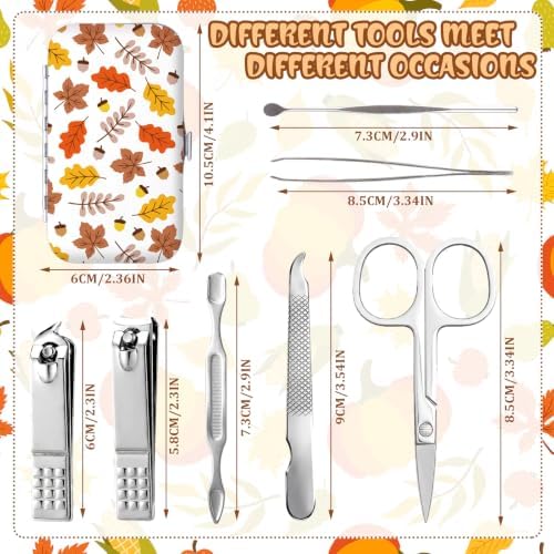 12 Set Thanksgiving Manicure Set Bulk Gifts with Bag Card - Image 3