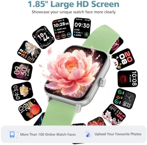 1.85" Smart Watches for Women Men, 120+ Sport Modes Fitness Tracker Watch - Image 2