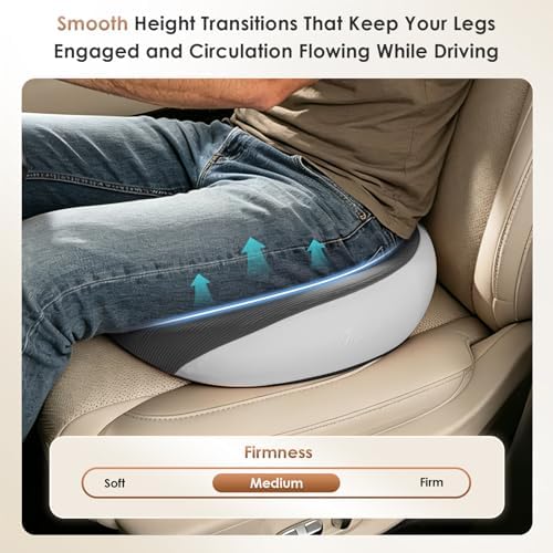 FLORICH Large Car Seat Cushion for Long Sitting, Ergonomic Memory Foam Driving Seat Cushion for Back & Sciatica Pain Relief, Non-Slip Washable Seat Cushion for Car, Driver, Office-Gray - Image 6