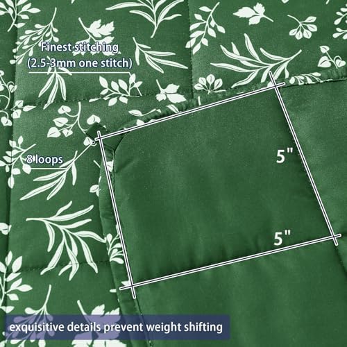 yescool King Size Weighted Blanket for Adults (20 lbs, 80” x 87”, Forest) Cooling Heavy Blanket for Sleeping Perfect for 190-210 lbs, Breathable Blanket for Adults & Couple All Season - Image 3