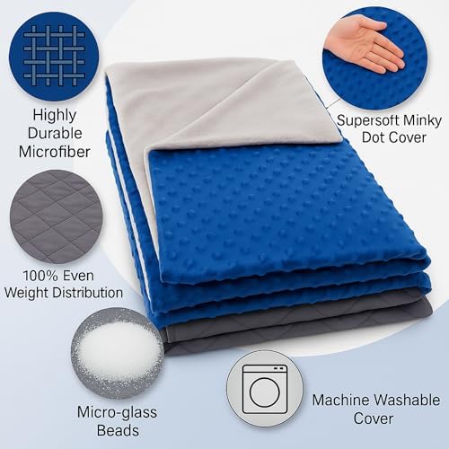 Super Soft Weighted Blanket for Kids with Removable Cover - 10 Lbs 48'' x 72'' Comfortable Children Heavy Blanket for Boys and Girls - Comforting Kids Weighted Blanket - Image 2