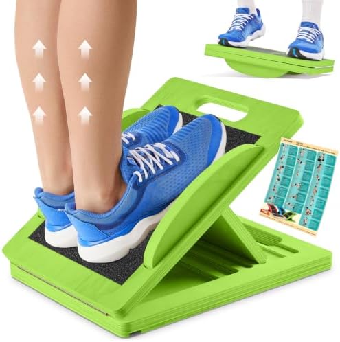 Slant Boards for Exercise, Wooden Slant Board, Calf Stretch Board with 7 Incline Angles, Velour Board, Balance Board & Calf Stretcher, Portable Incline Board for Physical Therapy, Ankle Mobility, Heel & Knees by ZocoSquat