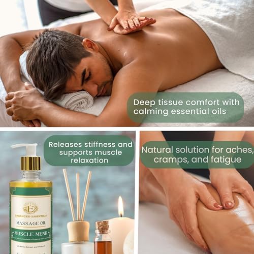 Muscle Mend| Muscle Recovery Massage Oil with Arnica, Ashwagandha & Essential Oils| Soothing,Non-Greasy, Fast-Absorbing| Use Post-Workout or Bedtime | 500ml (16.9 fl oz) - Image 6
