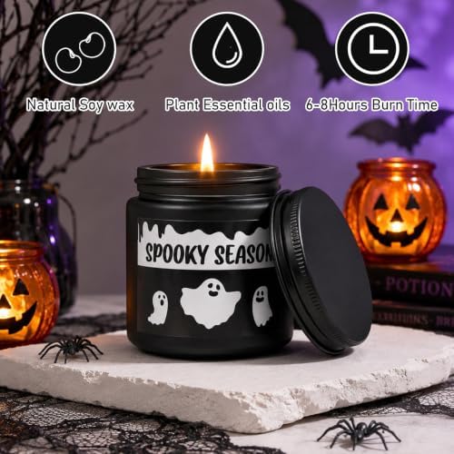 Honxicur Boo Basket Stuffers for Women, Halloween Gifts Box - 8Pcs Spooky Ghost Cup Positive Crochet Socks Spa Care Package for Teens Mom Sister Coworks Her - Image 4