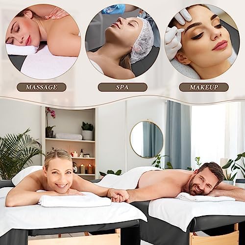 Mixweer 9 Pcs 3 Set Microfiber Massage Table Sheets Set Bulk Includes Flat Sheet, Fitted Sheet with Pocket, Face Rest Cover(Black) - Image 6