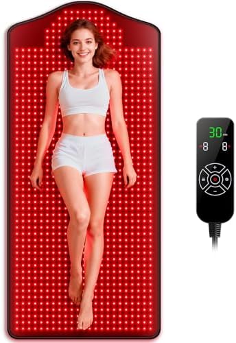 Red Light Therapy for Body, Infrared Light Therapy, 73"x 32" Red-Light Mat for Full Body, 1090 LEDs, 3-in-1 LED Bead, 660nm & 850nm, Pain Relief, Light-Therapy for Dogs, Knee, Shoulder, Back by Viconor