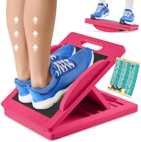Slant Boards for Exercise, Wooden Slant Board, Calf Stretch Board with 7 Incline Angles, Velour Board, Balance Board & Calf Stretcher, Portable Incline Board for Physical Therapy, Ankle Mobility, Heel & Knees by ZocoSquat