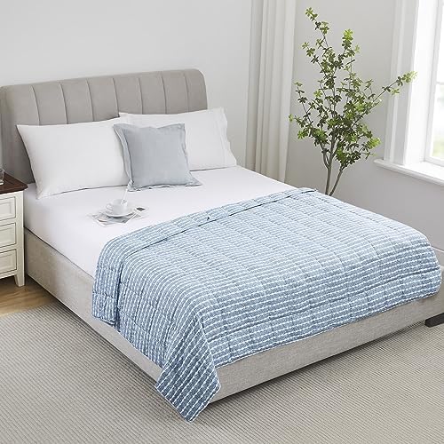 L'AGRATY Weighted Blanket - 48"x72" 20lbs Cooling Breathable Heavy Blanket Microfiber Material with Glass Beads for Adult All-Season Summer Fall Winter Soft Thick Comfort - Image 2