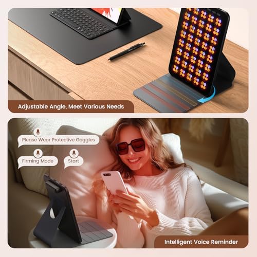 INTEO Red Light Therapy for Face and Body, Portable Red Light Therapy with Protective Goggles, 850nm Infrared Red Light Therapy with 6 Modes - Image 6