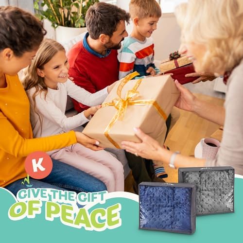 Kidaddle 7lb Weighted Blanket for Kids (Blue) 19x22 Inch, Plush Minky Weighted Lap Pad with Travel Bag - Image 6