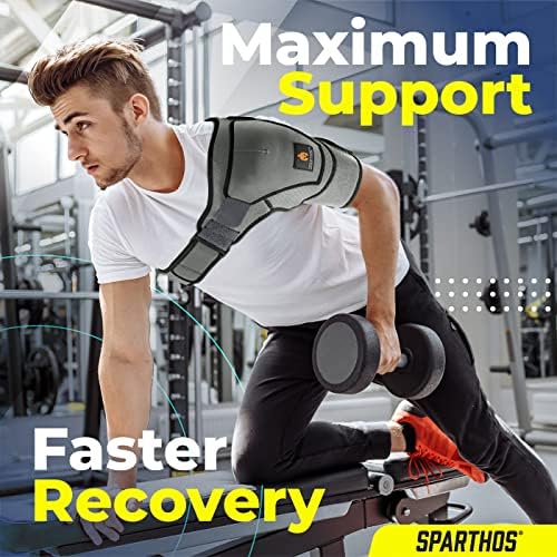 Sparthos Rotator Cuff Shoulder Brace for Women & Men - Support - Gray-UNI - Image 3