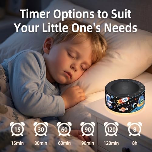 Kipcush White Noise Machine for Baby & Adults, Sleep Sound Machine with 30 Soothing Sounds, 8-Color Night Light, Memory Function, White Noise for Sleeping, Nursery, Office, Travel, Relaxation - Image 4