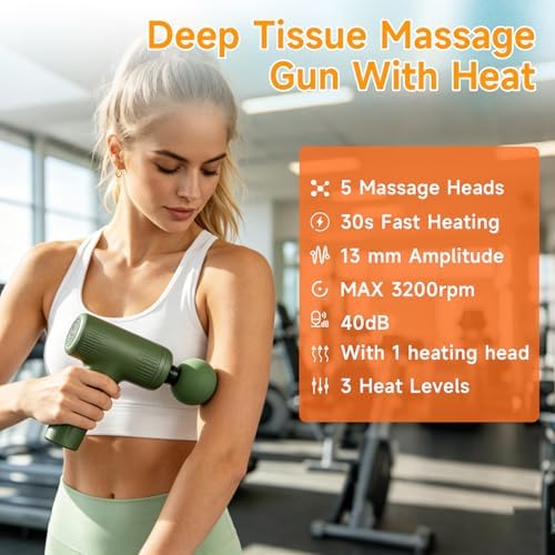 Massage Gun with Heat, Powerful Warming Massage, Home & Travel - Image 6