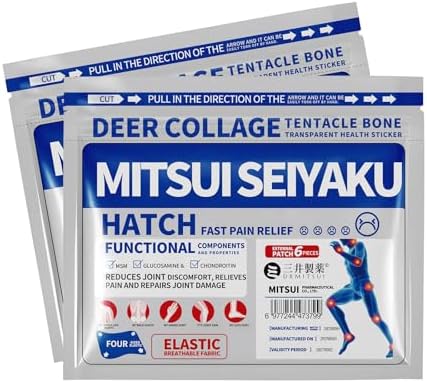 12 Count DRMITSUI Pain Relief Patch for Back, Neck, Shoulder and Knee Discomfort, Up to 8 Hour Comfort, Flexible Patch for Muscle and Joint Soreness by DRMITSUI