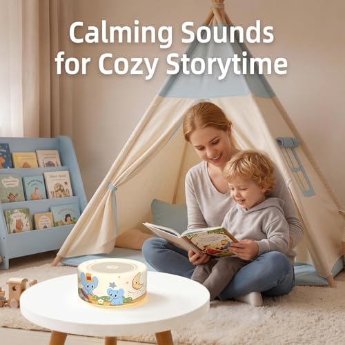 Kipcush White Noise Machine for Baby & Adults, Sleep Sound Machine with 30 Soothing Sounds, 8-Color Night Light, Memory Function, White Noise for Sleeping, Nursery, Office, Travel, Relaxation - Image 7