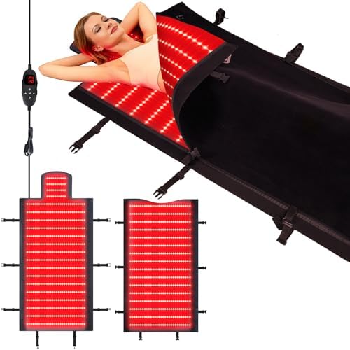 LITDUCK Body Red Light Mat, Eligible Red Light Blanket, 2in1 LEDs(660nm& 850nm), Premium Leather, Adjustable Timer & Intensity by LITDUCK