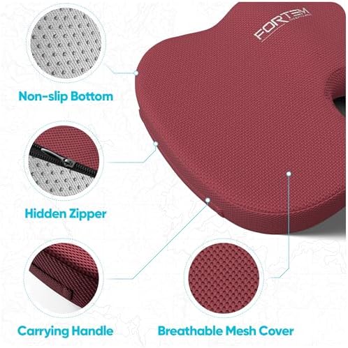FORTEM Seat Cushion & Lumbar Support for Office Chair, Wheelchair, Car - Image 4