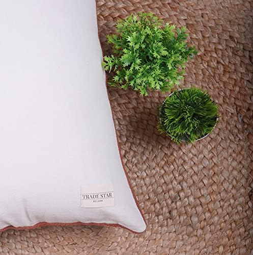 Trade Star Decorative Throw Pillow Handwoven Oblong Pillow Cover Case Mudcloth Modern Geometric Lumbar Pillow Cover Luxurious Couch Cushion Cover for Room Decor (Rust NOVA 12X24 INCHES) - Image 5