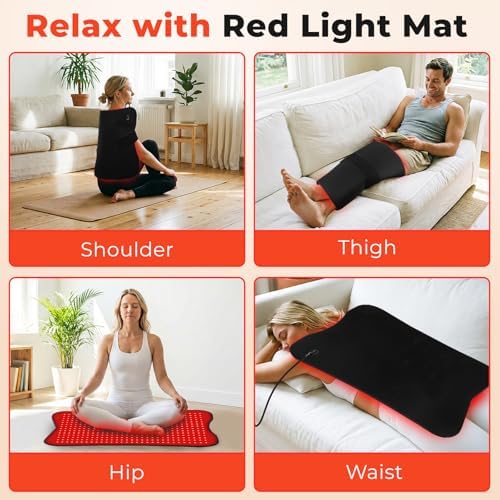 Red Light Therapy Mat for Body, Red Lights Pad with 660nm&850nm Infrared Light Therapy Mat, Chirstmas Birthday Festival Gift for Women Men Father Dad Mother Mom Lover Elderly 31.5''*24'' - Image 6